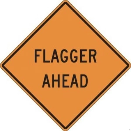 Accuform SAFETY SIGN FLAGGER AHEAD 30 in  X 30 in FRK415DP